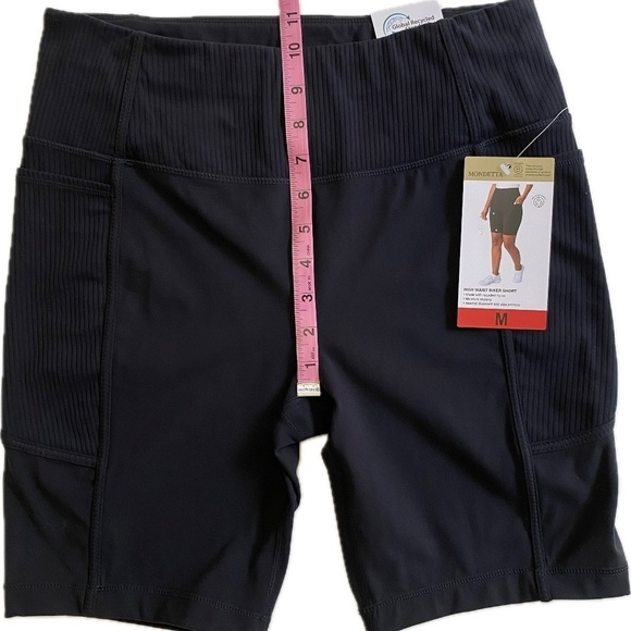 Mondetta Ladies High Waist Biker Shorts, Medium, Black, NWT - Picture 11 of 15